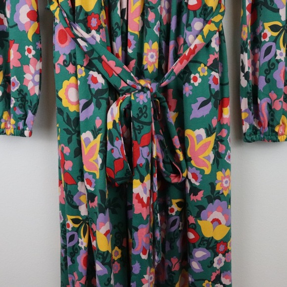 Boden Willow Floral Tiered Dress 6 Long Forest Grass Flourishing Vine - Picture 8 of 10